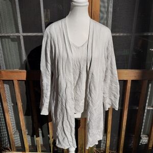 Eileen Fisher Tencel And Metal Twinset